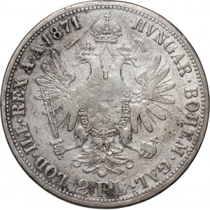 Rakousko, František Josef , 2 florény 1871 A, Vídeň