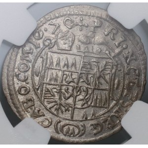 Austria, Bishopric of Olomouc, Karl II of Liechtenstein, 3 Kreuzer 1670