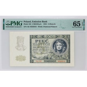Generalne Gubernatorstwo, 5 złotych 1.08.1941, seria AE