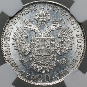 Austria, Franz Joseph I, 20 Kreuzer 1856 B, Kremnica