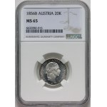 Austria, Franz Joseph I, 20 Kreuzer 1856 B, Kremnica