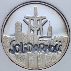 Third Republic, 100000 zloty 1990, Solidarity, Type D