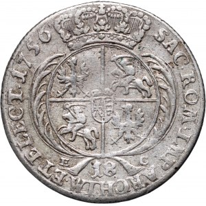 August III, ort 1756 EC, Leipzig, SMALL POPIERSIE