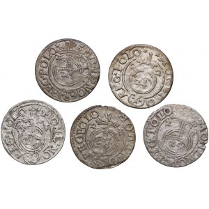Zygmunt III Waza, zestaw monet półtorak 1620-1627 (5 sztuk)