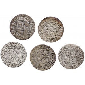 Zygmunt III Waza, zestaw monet półtorak 1620-1627 (5 sztuk)