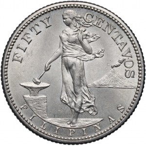 Philippines, 50 Centavos 1917, San Francisco