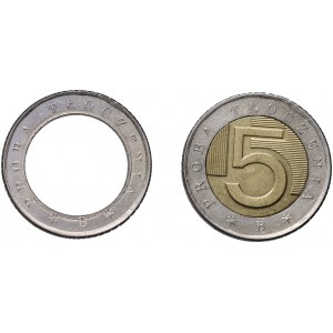III RP, Próba tłoczenia 5 złotych 1994 wraz pierścieniem