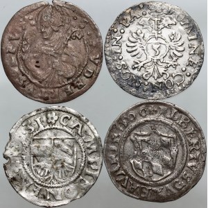 Europe, set of coins from the 16th-17th centuries, (4 pieces)