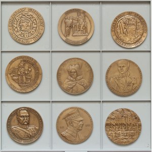 Polska, Zestaw medali o tematyce historycznej, (9 sztuk)