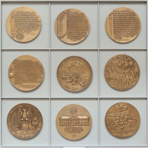 Polska, Zestaw medali o tematyce historycznej, (9 sztuk)