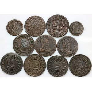 Spain, 17th century coin set, (11 pieces)