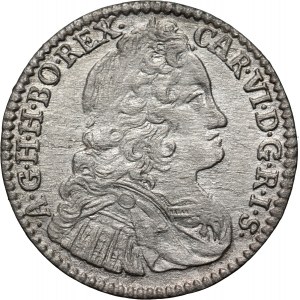 Rakousko, Karel VI., 3 krajcars 1739, Hall