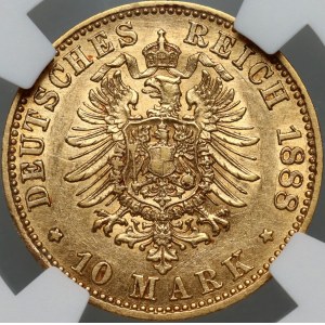 Germany, Prussia, Wilhelm I, 10 Mark 1888 A, Berlin