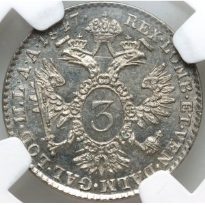 Austria, Ferdinand I, 3 Kreuzer 1847 A, Vienna