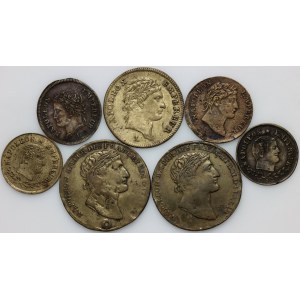 France, 19th century token set, (7 pieces)