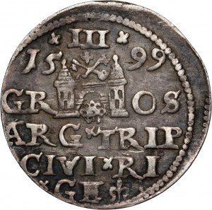 Sigismund III Vasa, trojak 1599, Riga