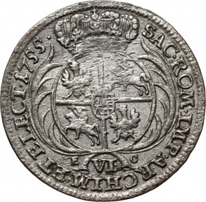 August III, sixpence 1755 EC, Leipzig