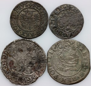 Stefan Batory 1575-1586, coin set, (4 pieces)