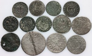 Royal Poland, 17th century coin set, (13 pieces)