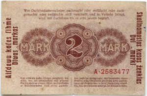 Kaunas, 2 marks 4.04.1918, series A