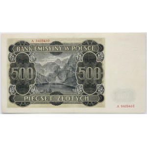 Generalne Gubernatorstwo, 500 złotych 1.03.1940, seria A
