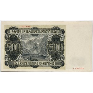Generalne Gubernatorstwo, 500 złotych 1.03.1940, seria A