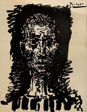 Pablo Picasso (1881-1973), Hlava vězně z Osvětimi, 1955