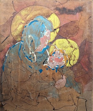 Artiste non reconnu, Vierge à l'enfant, 20e siècle.