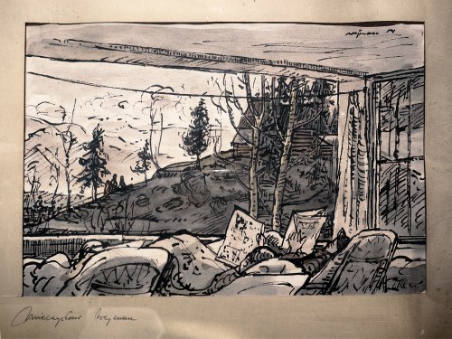 Mieczysław Wejman (1912-1997), Widok z sanatorium na Zakopane, 1954