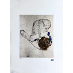 Egon Schiele (1890-1918), Nude in blue stockings