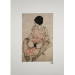 Egon Schiele (1890-1918), Nu en robe rouge