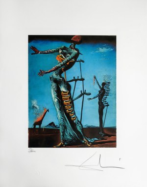 Salvador Dalì (1904-1989), La giraffa in fiamme