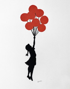 Banksy (geb. 1974), Mädchen mit Luftballons