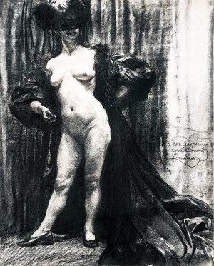 Frantisek Kupka (1871-1957), Donna nuda in interni