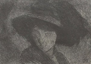 Alfons Karpinski (1875-1961), Portrét ženy v klobúku