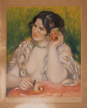 Pierre-Auguste Renoir (1841-1919), Portrét Gabrielle s ružou vo vlasoch, 1911