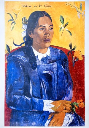 Paul Gauguin (1848-1903), Frau mit Blume