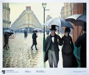 Gustave Caillebotte(1848-1894), Eine Pariser Straße im Regen