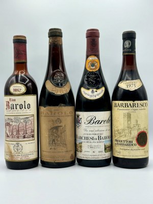Piemont Auswahl, Barolo - Barbaresco, 1962-1967-1974-1975, Piemont Auswahl, Barolo - Barbaresco, 1962-1967-1974-1975