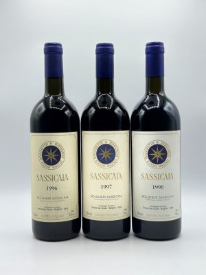 Tenuta San Guido, Sassicaia, 1996-1997-1998, Tenuta San Guido, Sassicaia, 1996-1997-1998
