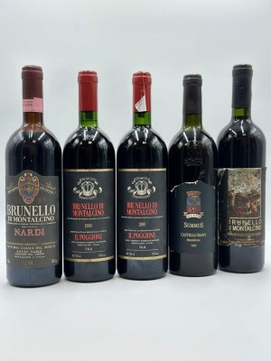 Auswahl Brunello di Montalcino, Nardi, Il Poggione, Summus Banfi, 1990-1995, Auswahl Brunello di Montalcino, Nardi, Il Poggione, Summus Banfi, 1990-1995