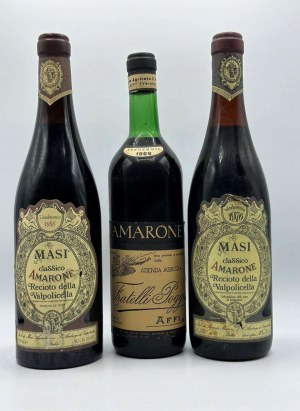 Amarone výběr, Masi - Fratelli Poggi, 1969-1976-1986, Amarone výběr, Masi - Fratelli Poggi, 1969-1976-1986