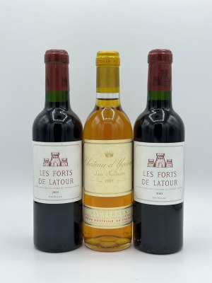 Château Latour, Les Forts de Latour - Château d'Yquem, Sauternes, 1989, Château Latour, Les Forts de Latour - Château d'Yquem, Sauternes, 1989