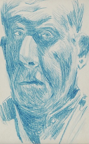 Stanisław KAMOCKI (1875-1944), Autoportret w górnym oświetleniu