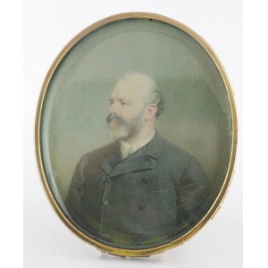 Mihaly VON ZICHY (1827-1906), Portret mężczyzny - miniatura, 1888