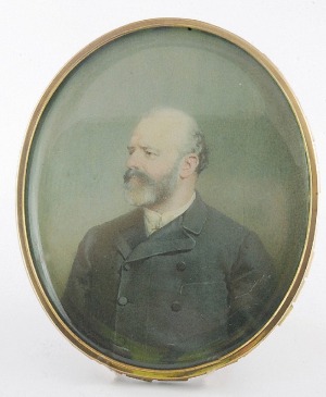 Mihaly VON ZICHY (1827-1906), Portret mężczyzny - miniatura, 1888