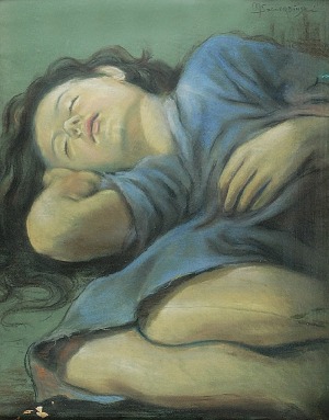 Mieczysław SZCZERBIŃSKI (1900?-1981), Śpiące dziecko, ok. 1930