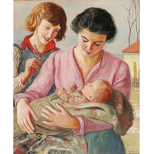Wlastimil HOFMAN (1881-1970), Szczęśliwa matka, 1939