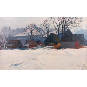 Michał STAŃKO (1901-1969), Pejzaż podgórski zimą, 1959