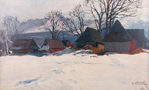Michał STAŃKO (1901-1969), Pejzaż podgórski zimą, 1959